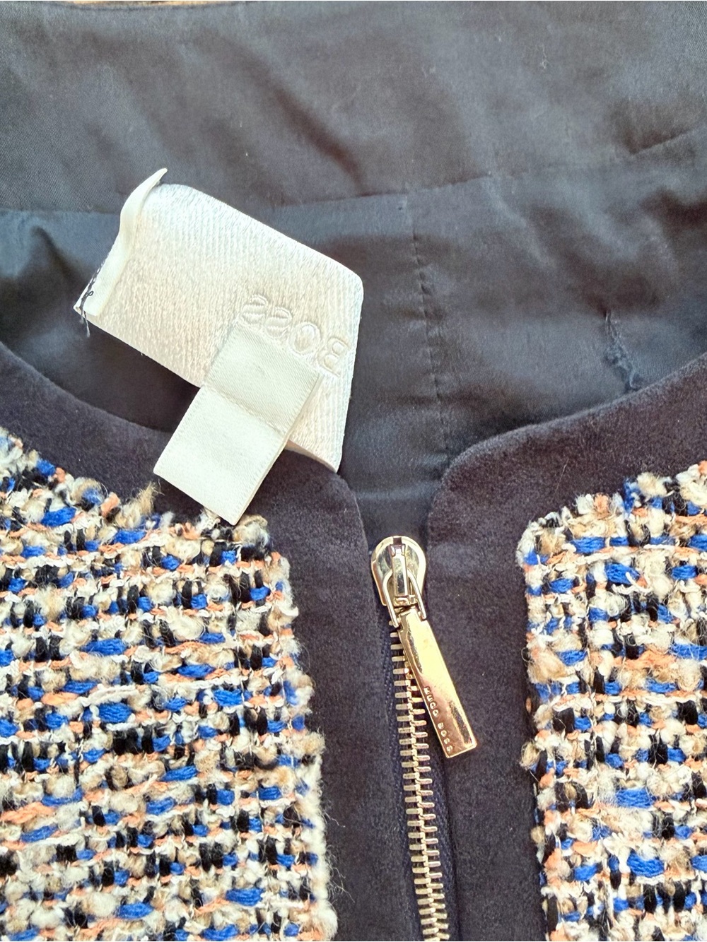 Boss Women’s Tweed Zip-Front Jacket - size 10 - Picture 4 of 8